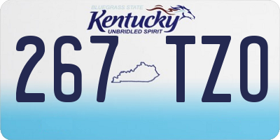 KY license plate 267TZO