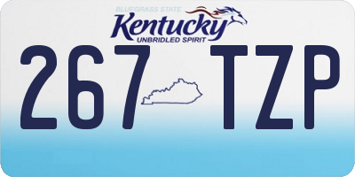 KY license plate 267TZP