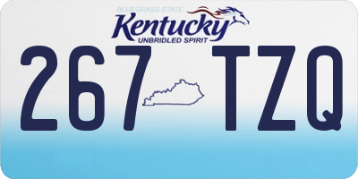 KY license plate 267TZQ