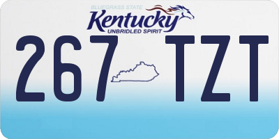 KY license plate 267TZT