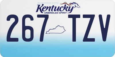 KY license plate 267TZV