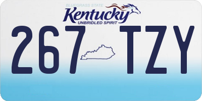 KY license plate 267TZY
