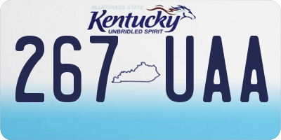 KY license plate 267UAA