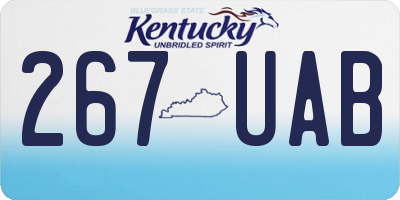 KY license plate 267UAB