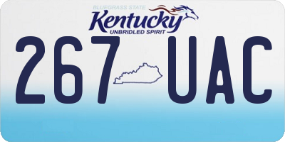KY license plate 267UAC