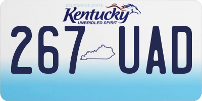 KY license plate 267UAD