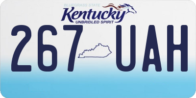 KY license plate 267UAH