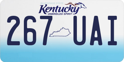 KY license plate 267UAI