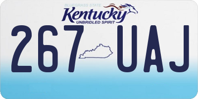 KY license plate 267UAJ