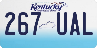 KY license plate 267UAL