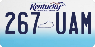 KY license plate 267UAM