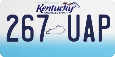 KY license plate 267UAP