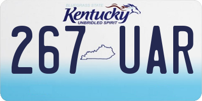 KY license plate 267UAR
