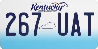 KY license plate 267UAT