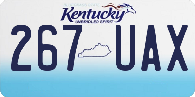 KY license plate 267UAX