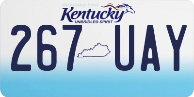 KY license plate 267UAY