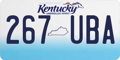 KY license plate 267UBA