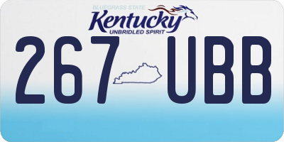 KY license plate 267UBB