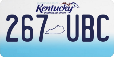 KY license plate 267UBC