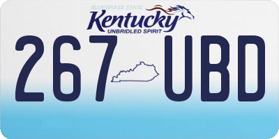 KY license plate 267UBD
