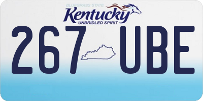 KY license plate 267UBE