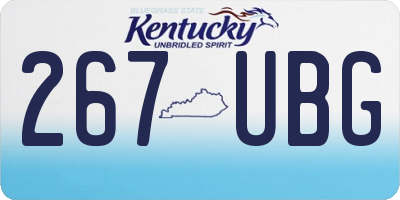 KY license plate 267UBG