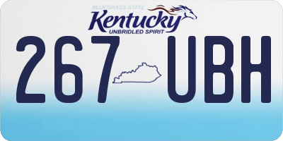KY license plate 267UBH