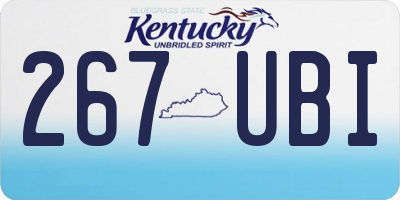 KY license plate 267UBI
