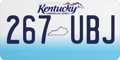 KY license plate 267UBJ