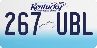 KY license plate 267UBL