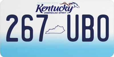 KY license plate 267UBO