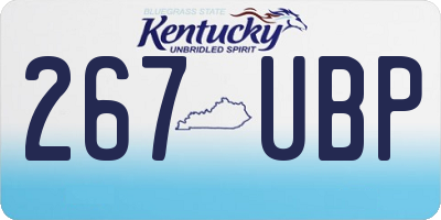 KY license plate 267UBP