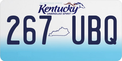 KY license plate 267UBQ
