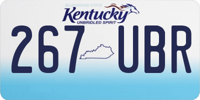 KY license plate 267UBR