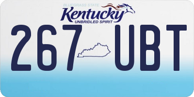 KY license plate 267UBT