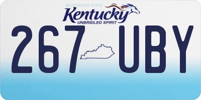 KY license plate 267UBY