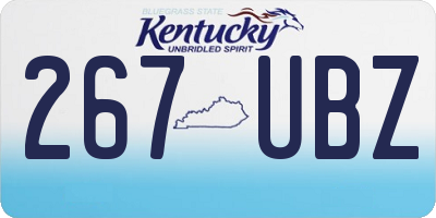 KY license plate 267UBZ