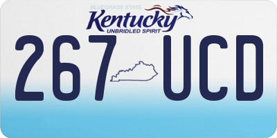 KY license plate 267UCD