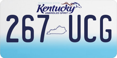 KY license plate 267UCG