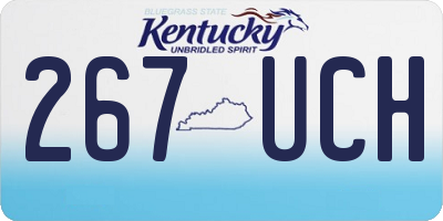 KY license plate 267UCH