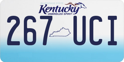 KY license plate 267UCI