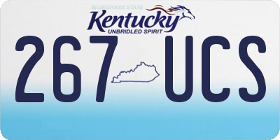 KY license plate 267UCS