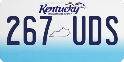 KY license plate 267UDS