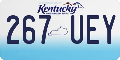 KY license plate 267UEY