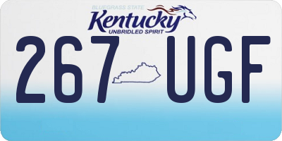 KY license plate 267UGF