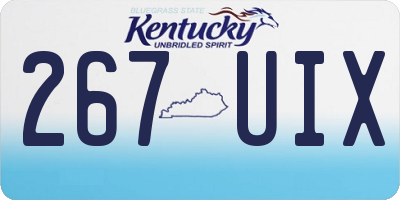 KY license plate 267UIX