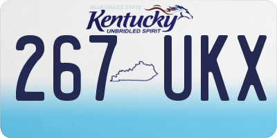 KY license plate 267UKX