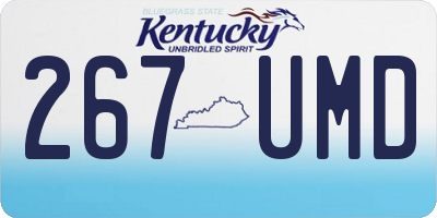 KY license plate 267UMD