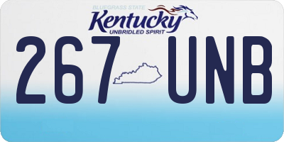 KY license plate 267UNB