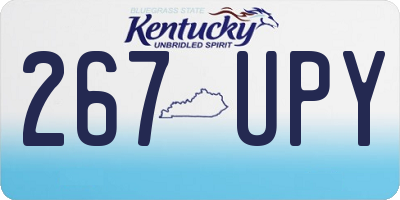 KY license plate 267UPY